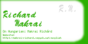 richard makrai business card